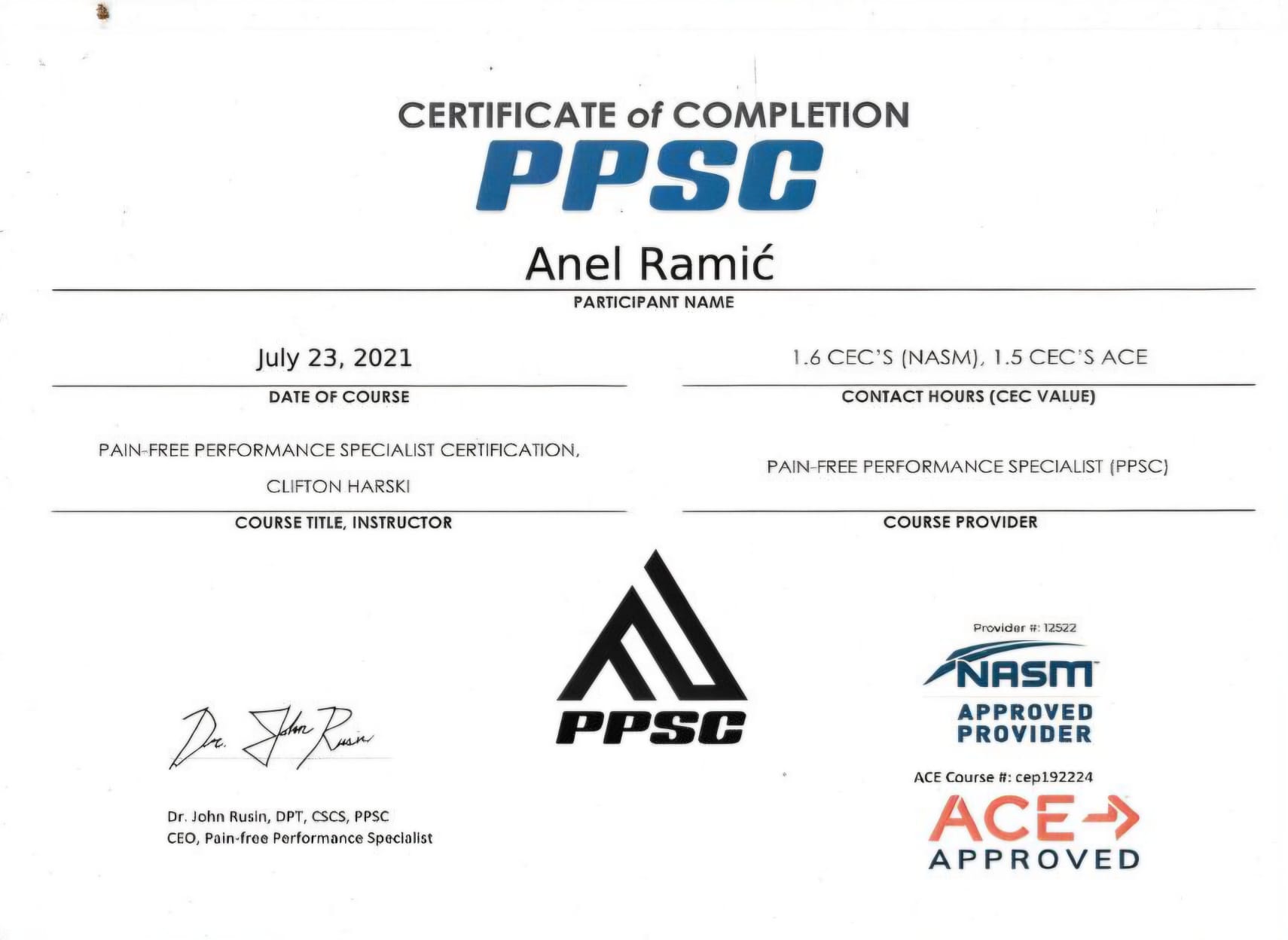 PPSC Certifikat